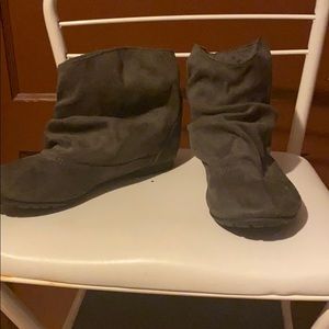 Grey Booties with back button